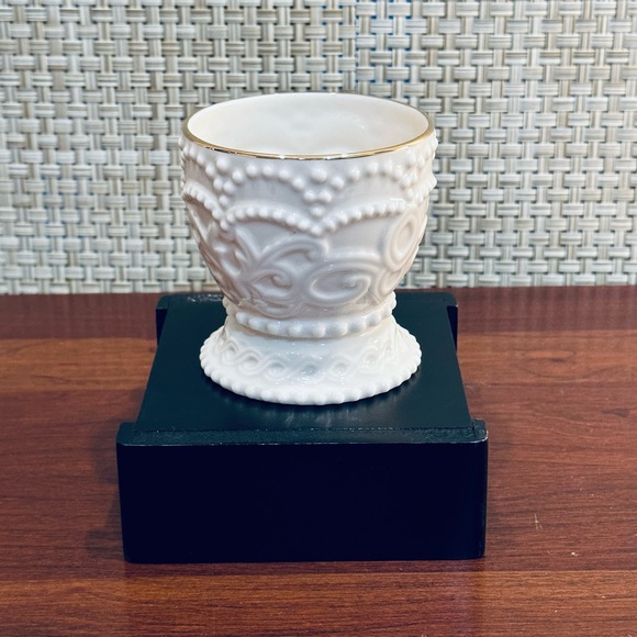 🌟HP🌟New 2010 Classic Lenox Set of 3 Beaded Tea Light Holders with Candles - Picture 3 of 14